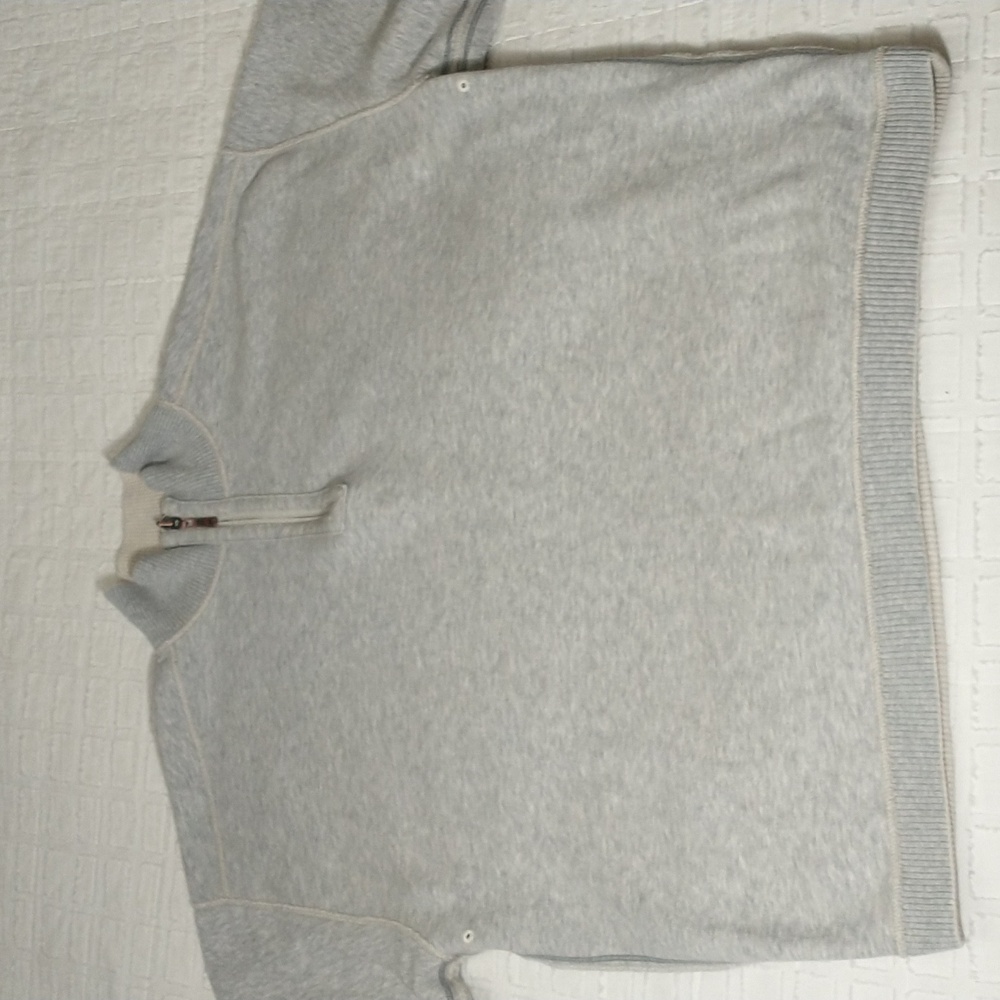 Tommy Bahama Reversible Quarter-Zip Sweatshirt, Cream And Grey, Mens Size Large - Picture 2 of 13